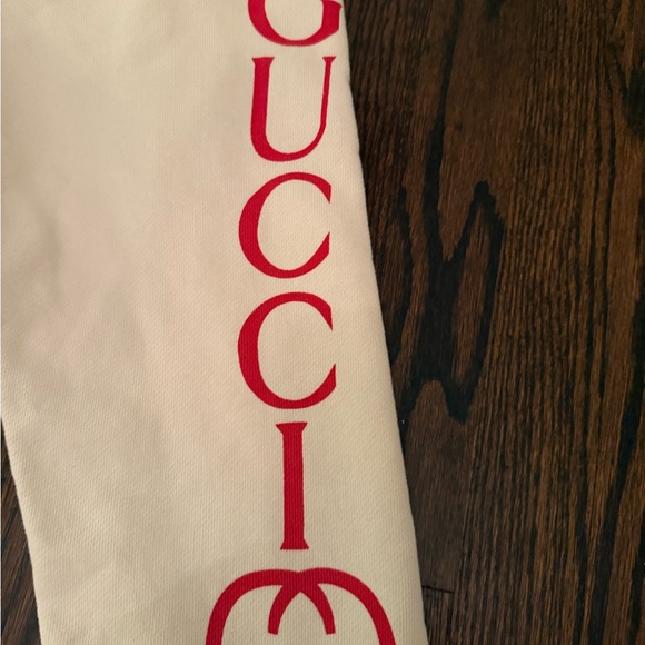 Gucci Beige Joggers with Red Branding - Picture 4 of 8